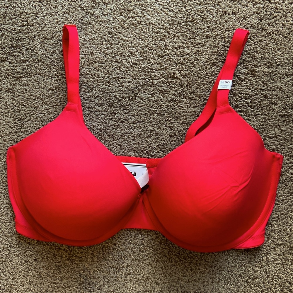 NWT New Pink Victoria’s Secret red contour t shirt bra sz 38 DD